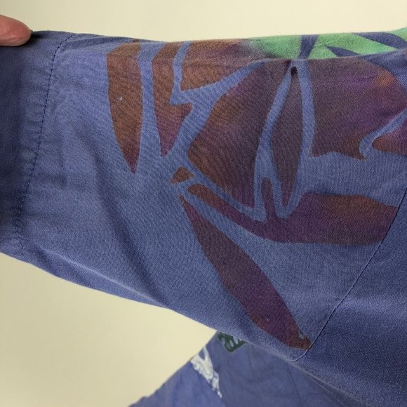 Wild Thing Wild Woman Lavender Patchwork Batik Short Sleeve Tunic Boxy Tee S/M - Picture 8 of 11